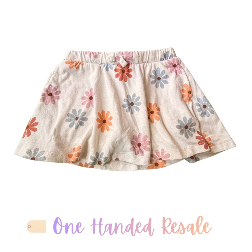🌼 Cat & Jack White Floral Toddler Baby Skort Shorts Skirt 3T